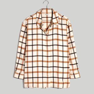 Madewell Flannel Oversized Boyfriend Shirt in Plaid
